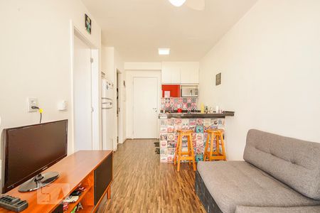 Sala e cozinha de apartamento à venda com 1 quarto, 32m² em Brás, São Paulo