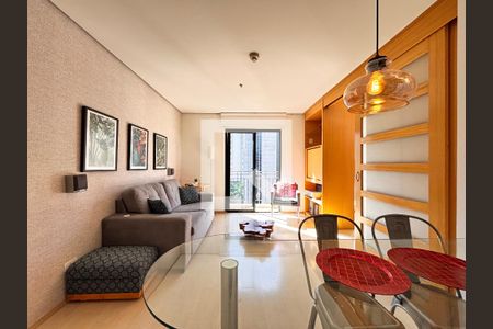 Sala/Cozinha de apartamento para alugar com 1 quarto, 45m² em Itaim Bibi, São Paulo