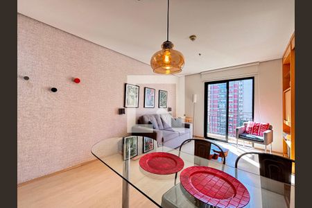 Sala/Cozinha de apartamento para alugar com 1 quarto, 45m² em Itaim Bibi, São Paulo