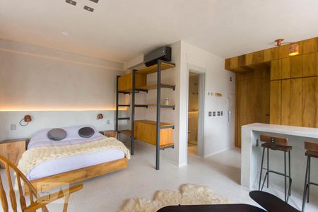 Studio - Sala/CozinhaQuarto de apartamento para alugar com 1 quarto, 100m² em Vila Olímpia, São Paulo