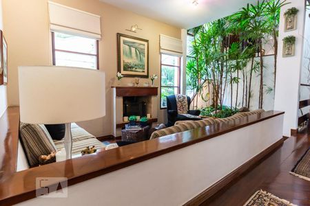 Sala de Lareira de casa de condomínio à venda com 4 quartos, 420m² em Alphaville, Santana de Parnaíba