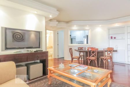 Sala de apartamento para alugar com 3 quartos, 120m² em Indianópolis, São Paulo