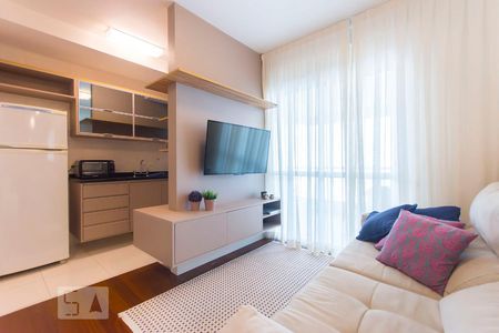 Sala de apartamento à venda com 1 quarto, 37m² em Indianópolis, São Paulo