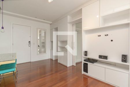 Sala de apartamento à venda com 1 quarto, 51m² em Brooklin, São Paulo