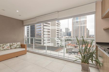 Varanda de apartamento à venda com 1 quarto, 51m² em Brooklin, São Paulo