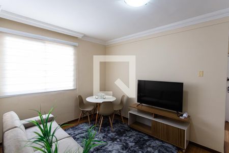 Sala de apartamento à venda com 1 quarto, 69m² em Lourdes, Belo Horizonte