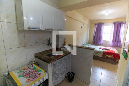Cozinha de kitnet/studio para alugar com 1 quarto, 22m² em Icaraí, Niterói
