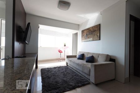 Sala de apartamento para alugar com 1 quarto, 56m² em Jardim Goiás, Goiânia