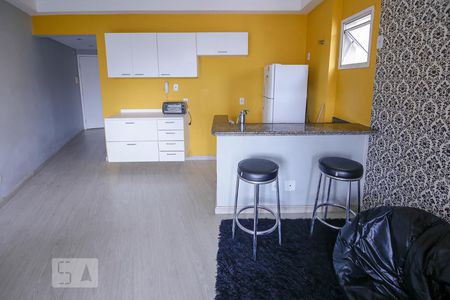 Sala e Cozinha de apartamento à venda com 1 quarto, 45m² em Campos Elíseos, São Paulo