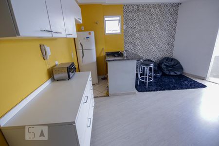 Sala e Cozinha de apartamento à venda com 1 quarto, 45m² em Campos Elíseos, São Paulo