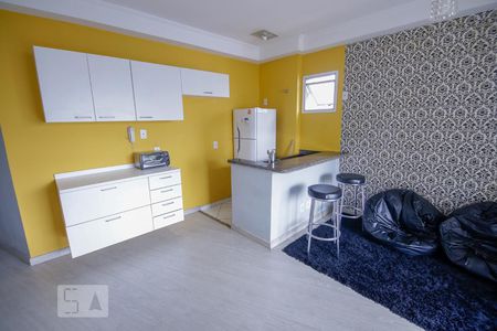 Sala e Cozinha de apartamento à venda com 1 quarto, 45m² em Campos Elíseos, São Paulo