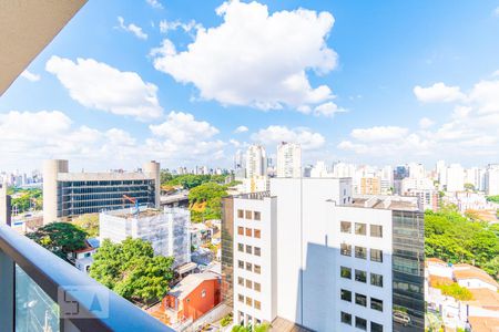Varanda - Vista de apartamento à venda com 1 quarto, 44m² em Pinheiros, São Paulo
