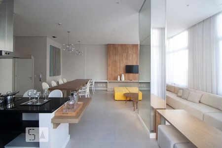 Apartamento à venda com 50m², 1 quarto e 2 vagas Apartamento à venda com 50m², 1 quarto e 2 vagasSalao de festas gourmet