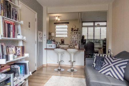 Sala de apartamento para alugar com 1 quarto, 50m² em Indianópolis, São Paulo