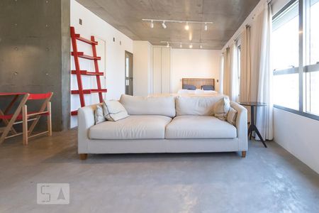 Studio Sala de kitnet/studio para alugar com 1 quarto, 74m² em Santo Amaro, São Paulo