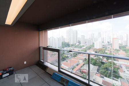 Varanda de kitnet/studio para alugar com 1 quarto, 41m² em Brooklin Paulista, São Paulo