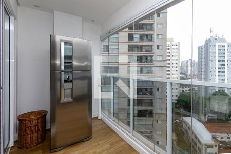 Varanda/ Cozinha de apartamento à venda com 1 quarto, 48m² em Vila Gertrudes, São Paulo