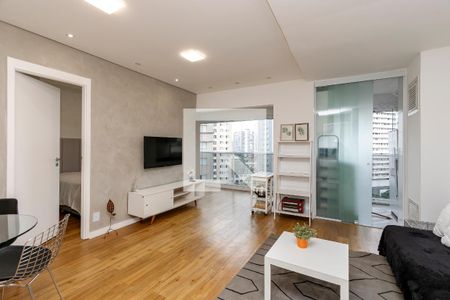 Sala de apartamento à venda com 1 quarto, 48m² em Vila Gertrudes, São Paulo