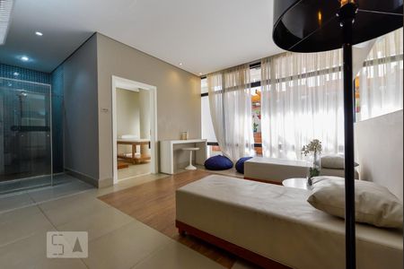 Studio à venda com 57m², 1 quarto e 1 vagaSpa e Sauna