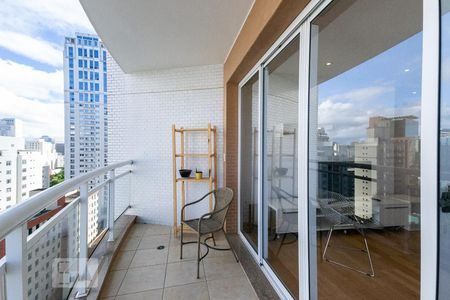 Varanda da Sala de apartamento para alugar com 3 quartos, 110m² em Itaim Bibi, São Paulo