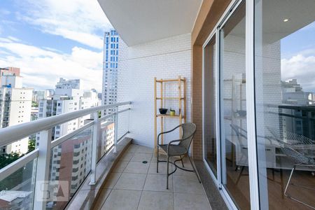 Varanda da Sala de apartamento para alugar com 3 quartos, 110m² em Itaim Bibi, São Paulo
