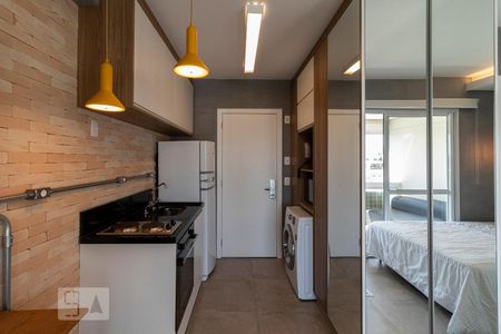 Cozinha de kitnet/studio à venda com 1 quarto, 33m² em Brooklin Paulista, São Paulo