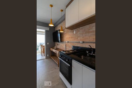 Cozinha de kitnet/studio à venda com 1 quarto, 33m² em Brooklin Paulista, São Paulo