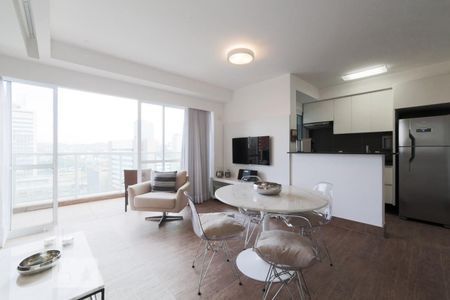 Sala de apartamento à venda com 1 quarto, 84m² em Vila Gertrudes, São Paulo