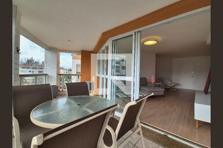 Varanda da Sala de apartamento para alugar com 3 quartos, 130m² em Barra da Tijuca, Rio de Janeiro