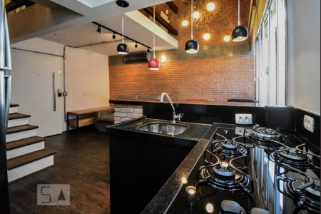 Cozinha de apartamento à venda com 1 quarto, 50m² em Brooklin Paulista, São Paulo