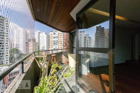 Varanda da Sala de apartamento à venda com 3 quartos, 123m² em Moema, São Paulo