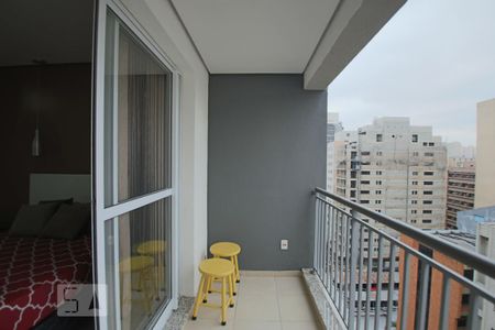 Varanda de kitnet/studio para alugar com 1 quarto, 28m² em Bela Vista, São Paulo
