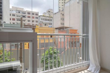 Studio para alugar com 28m², 1 quarto e sem vagaVaranda