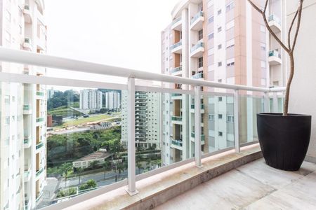 Varanda da Sala de apartamento à venda com 2 quartos, 79m² em Tamboré, Santana de Parnaíba