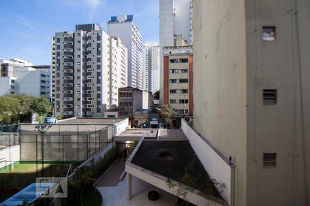 Vista da Sala de apartamento à venda com 1 quarto, 38m² em Consolação, São Paulo