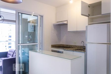Cozinha de apartamento à venda com 1 quarto, 41m² em Santo Amaro, São Paulo