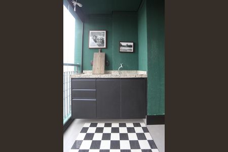 Studio à venda com 37m², 1 quarto e 1 vagaVaranda