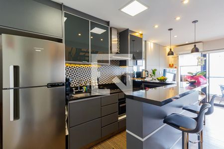 Sala/Cozinha de apartamento para alugar com 1 quarto, 67m² em Campo Belo, São Paulo