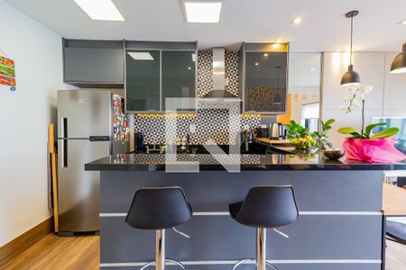 Sala/Cozinha de apartamento para alugar com 1 quarto, 67m² em Campo Belo, São Paulo