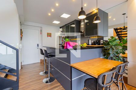 Sala/Cozinha de apartamento para alugar com 1 quarto, 67m² em Campo Belo, São Paulo