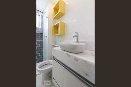 Banheiro de kitnet/studio à venda com 1 quarto, 37m² em Vila Gomes, São Paulo