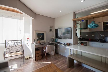Sala de Apartamento com 1 quarto, 47m² Santa Cecília