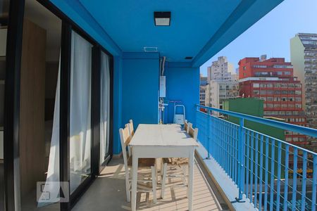 Varanda de kitnet/studio à venda com 1 quarto, 36m² em Bela Vista, São Paulo