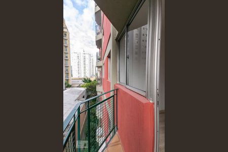 Varanda da Sala de apartamento à venda com 1 quarto, 49m² em Vila Olímpia, São Paulo
