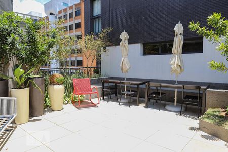 Studio para alugar com 42m², 1 quarto e 1 vagaChurrasqueira