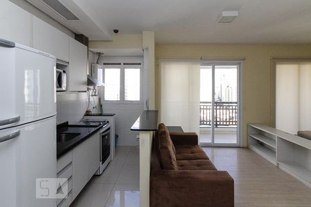 Cozinha e Sala de kitnet/studio para alugar com 1 quarto, 35m² em Vila Regente Feijó, São Paulo