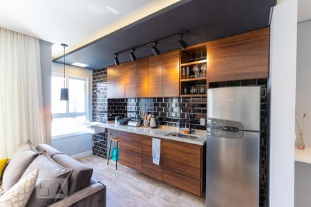 Cozinha de apartamento à venda com 1 quarto, 42m² em Bosque, Campinas