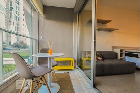 Studio à venda com 34m², 1 quarto e 1 vagaVaranda