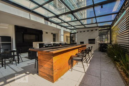 Studio à venda com 34m², 1 quarto e 1 vagaChurrasqueira