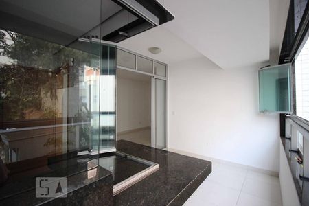 Varanda gourmet sala de apartamento para alugar com 3 quartos, 95m² em Santo Antônio, Belo Horizonte